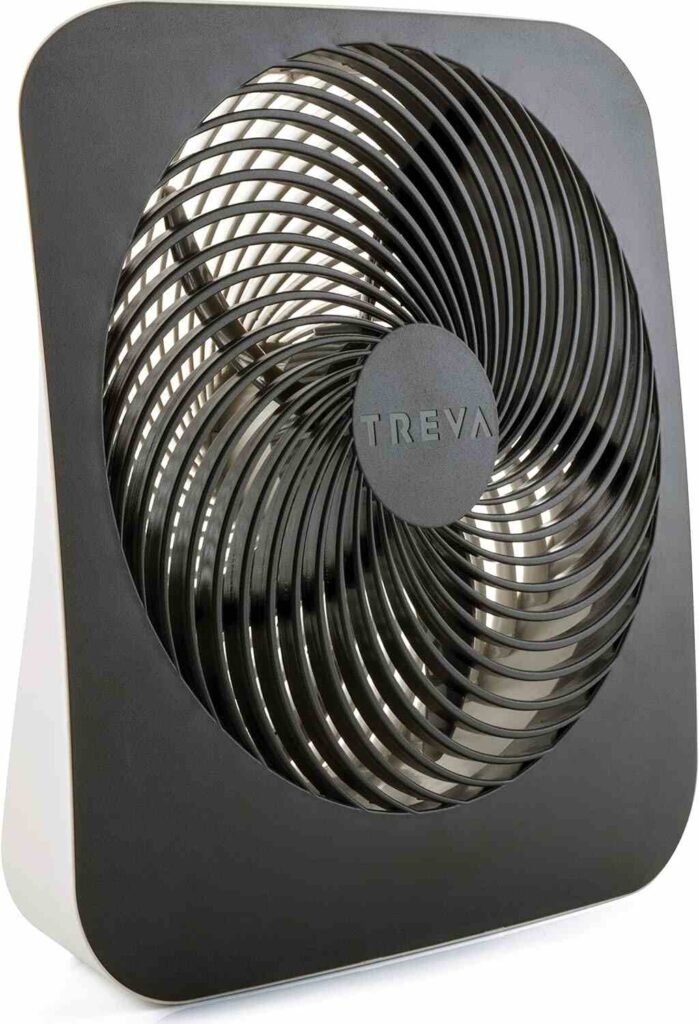Treva 10-Inch Portable Desktop Battery Fan | Cascade Capri Rechargeable Fan