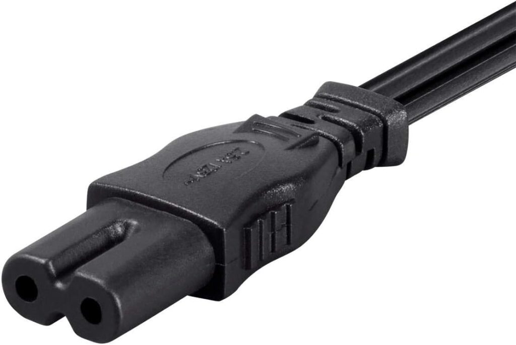 6ft 18AWG AC Power Cord Cable w/o Polarized, 10A (NEMA 1-15P to IEC-320-C7) 