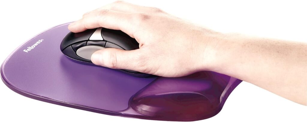 Fellowes Gel Crystal Transparent Mousepad and Wrist Rest