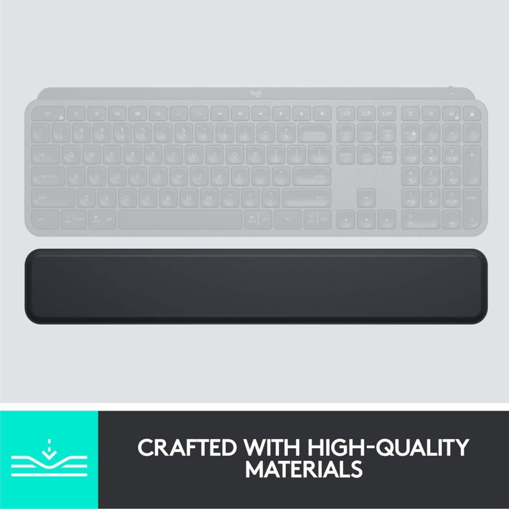 Logitech MX Palm Rest for MX Keys, Premium, No-Slip Support for Hours of Comfortable Typing