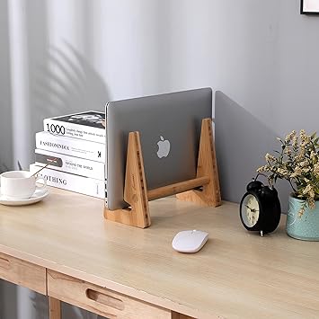 Wooden Vertical Laptop Stand for Desk