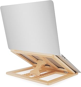 Wooden MacBook Stand for Desk