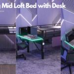 gaming bunk bed with desk