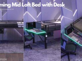 gaming bunk bed with desk