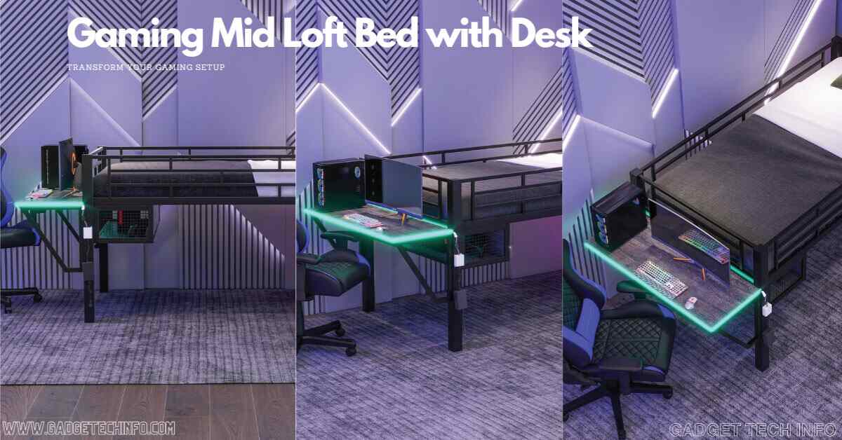 gaming bunk bed with desk